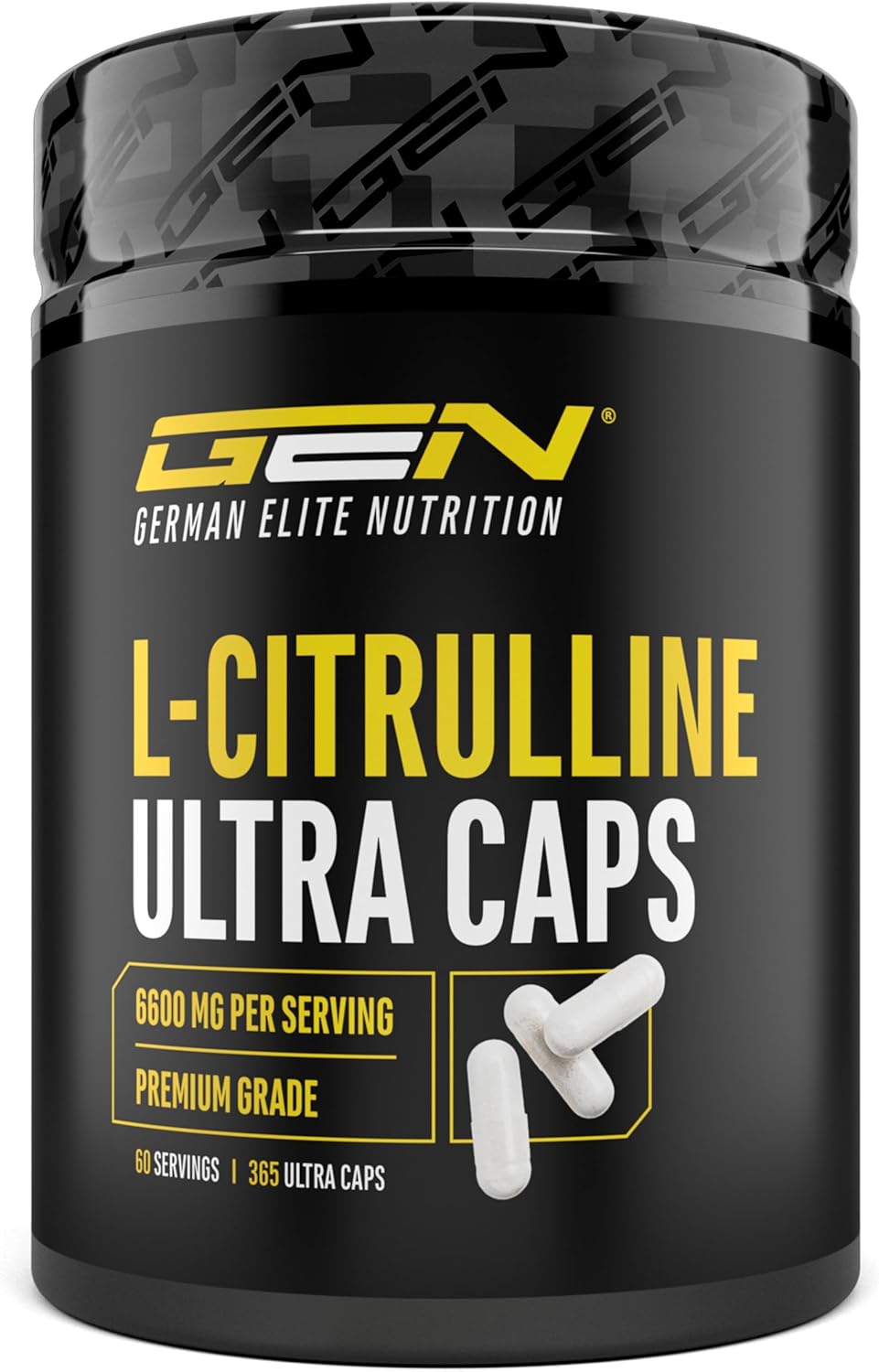 L-Citrulline Ultra Caps – 365 capsules – Hooggedoseerd met 1100 mg per capsule – L-Citrulline DL-Malaat 2:1 uit plantaardige fermentatie – Zonder ongewenste toevoegingen