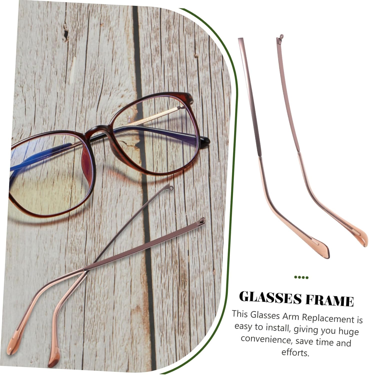 Beavorty 5pairs Sturdy Metal Eyeglasses Arms Replacement for Sunglasses Reading Glasses