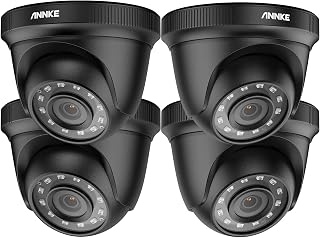 ANNKE 4-Pack Home Security Camera Kits, HD TVI Add-on 1080p CCTV Cameras for Surveillance Camera System, 100 ft IR Night Vision, IP66 Waterproof Dome Cam for Outdoor/Indoor Use