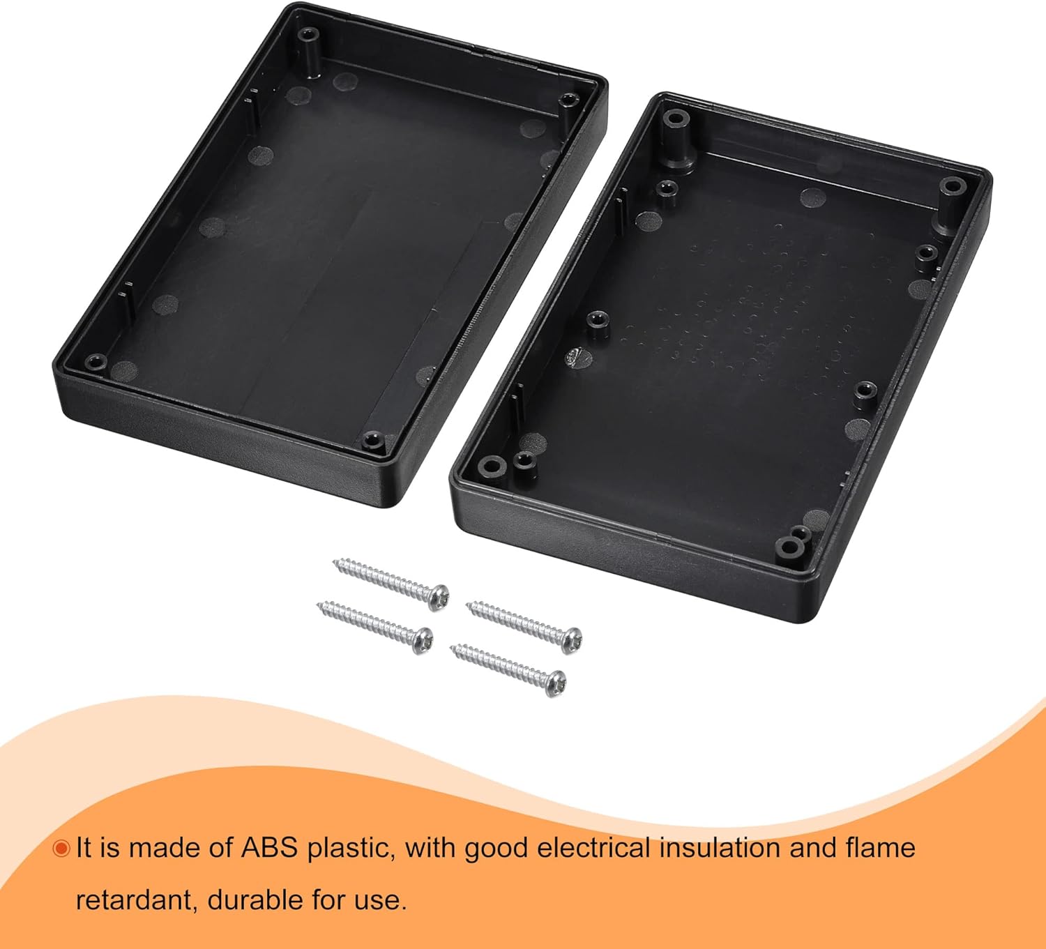 MECCANIXITY Waterproof Junction Box 125x80x32mm ABS for Electrical Project Black