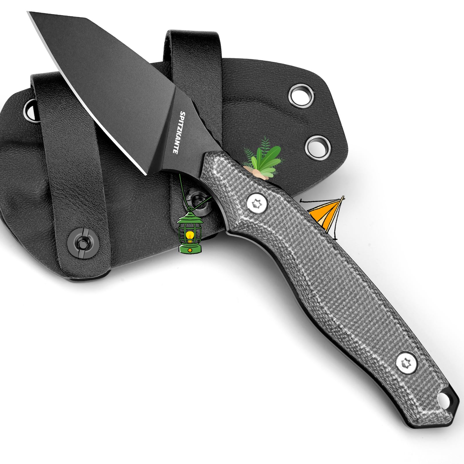 Amazon.com : SPITZKANTE Small Fixed Blade Knife X-YZ, Full Tang