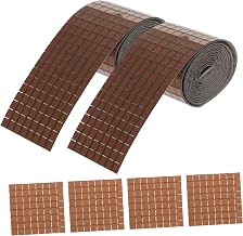 NUOBESTY 6 Rollos Parche De Mosaico Artesanía Marrón Muro Suministros Adhesivo Mosaicos Artesanales Teja Azulejos De Mosaico Pegatinas De Baldosas De Cocina Calcomanías De Bricolaje Vidrio