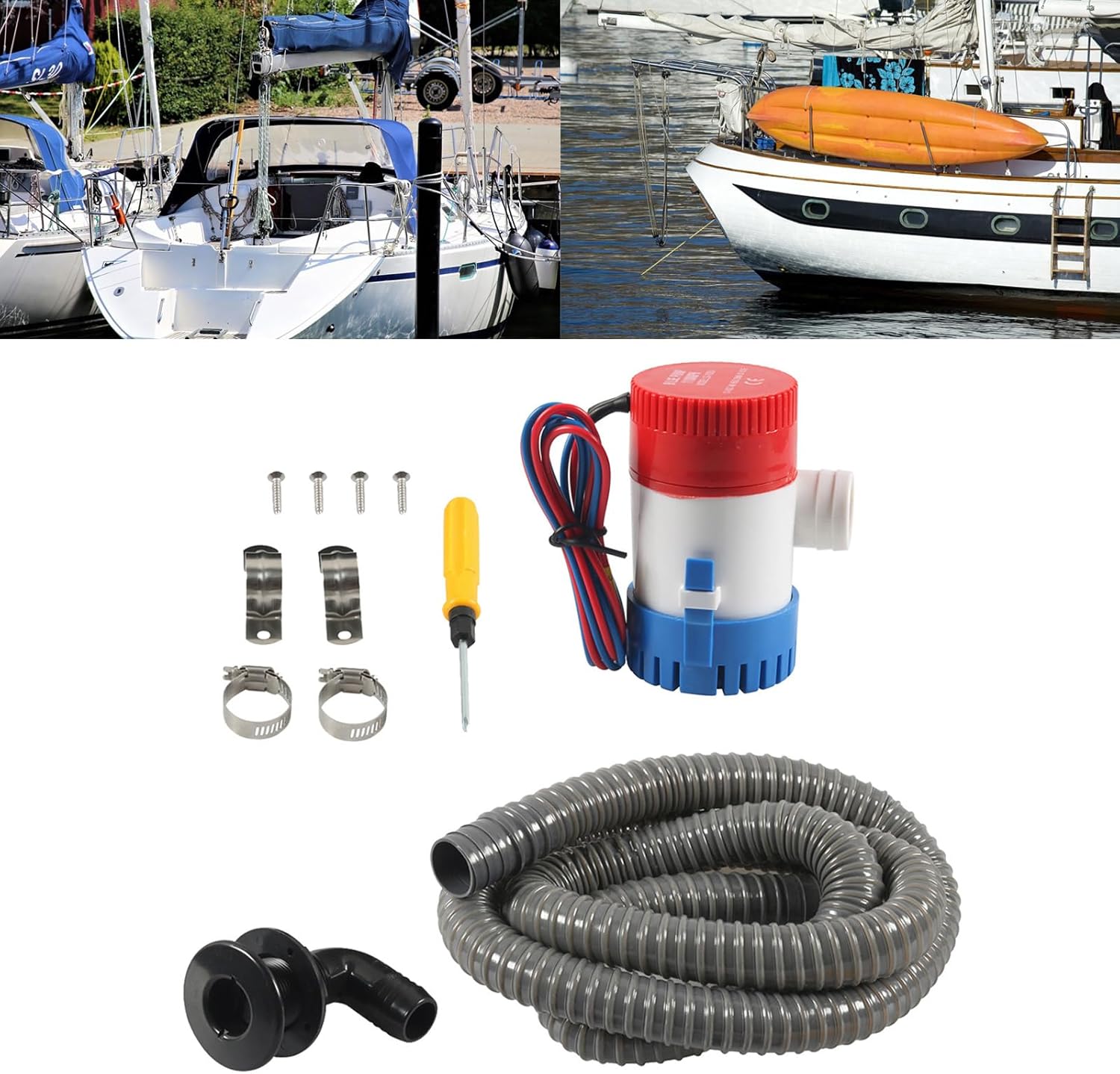 壁掛用 自動巻取り ホースボックス M 18610-20 970473101 ガルデナ | 山善ビズコム オフィス用品/家電/屋外家具の通販 山善公式 高効率キャンピングカービルジポンプホース1-1/8インチ配管キット。90度エルボスルスルスルスルーハルスカッパ&amp;クランプヨッ