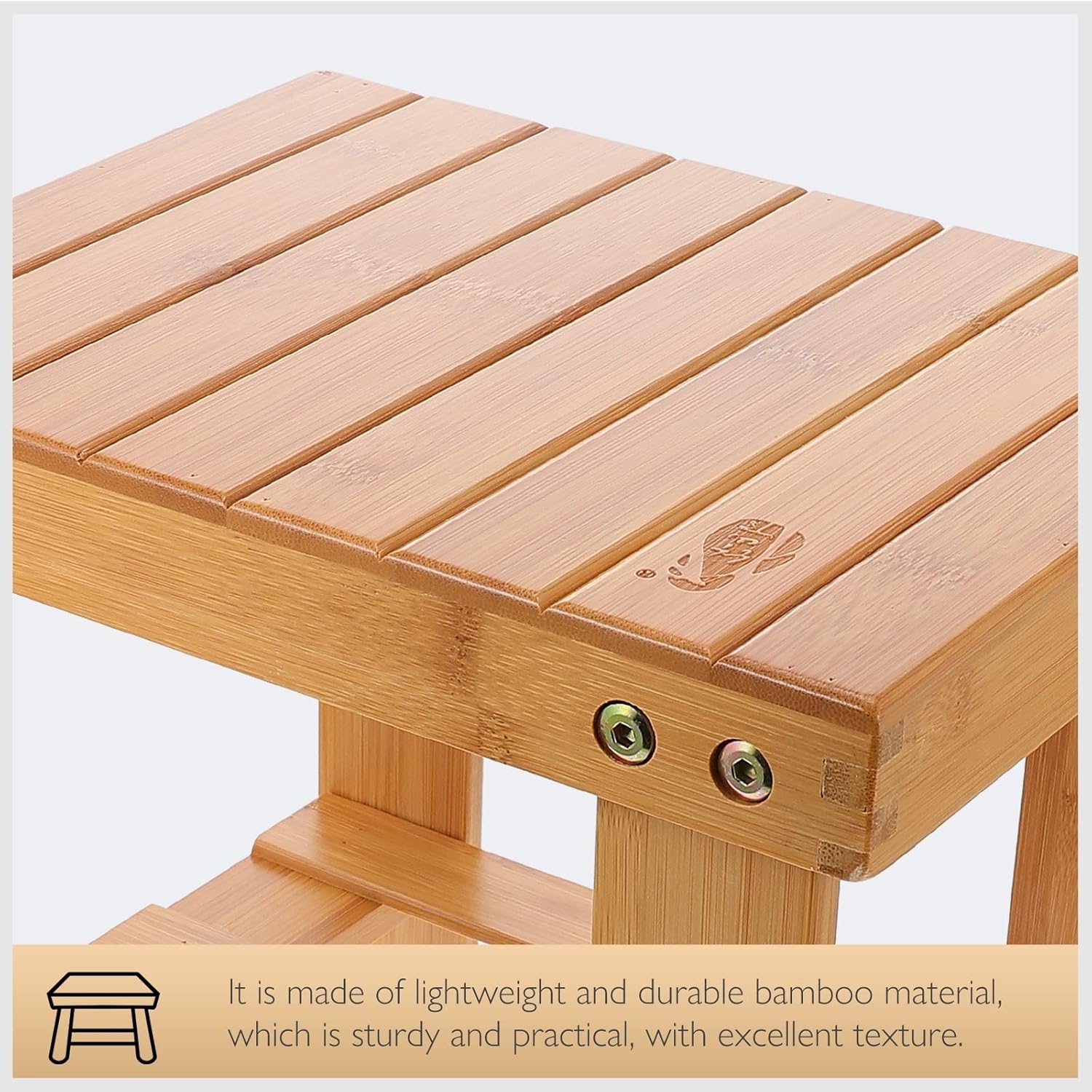 Stools Chairs 1Pc Brown Color Small Square Stool Bamboo Folding Stool Portable Outdoor Fishing Folding Stool for Home Camping Kitchen Modern Stool