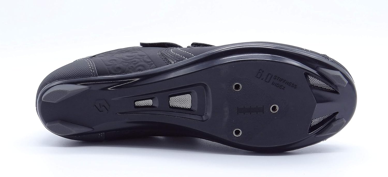 Sidebike Cycling Shoes, Road Biking, Indoor Spinning - 3 Bolt Cleat Compatible - Molded Nylon Sole (EU36/US4/23CM)