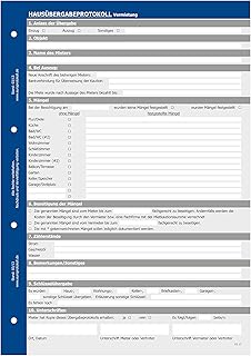 Hausübergabeprotokoll Vermietung, Übergabeprotokoll Haus für Mieter und Vermieter