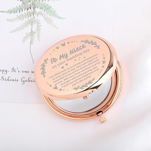 Miniatura 2 de UJIMS Espejo de maquillaje para el día de la boda de la sobrina - Regalo de la tía para un día especial