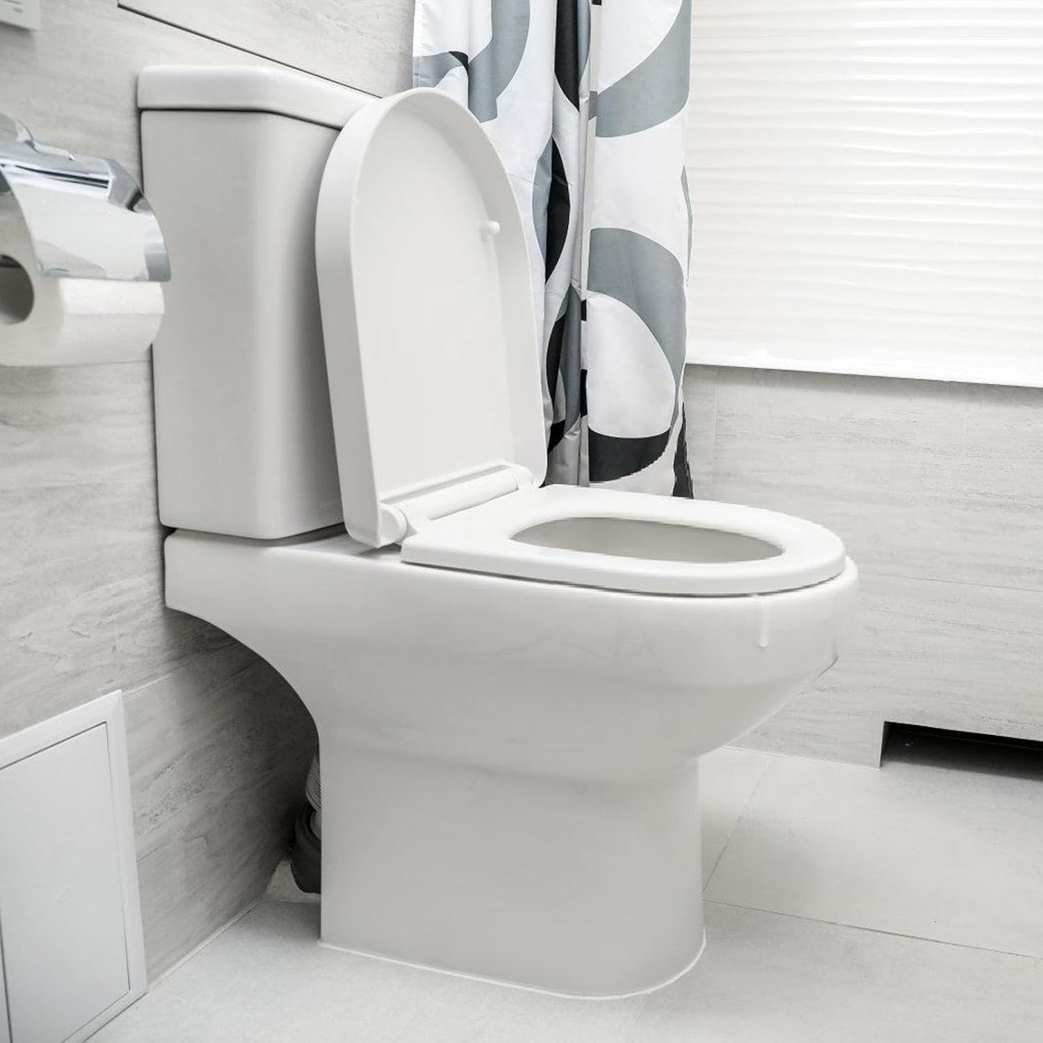 Classical Toilet Seat Cover With Quiet Closures Secure Not Slip Foot Pad General Lid Replacement For House Slow Close Seat Cover