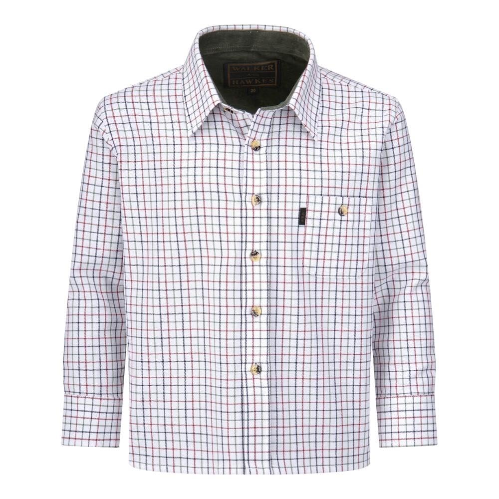 Chemise Enfant Walker And Hawkes Mickleton - 100% Coton, Manches Longues à Carreaux, Style Campagne