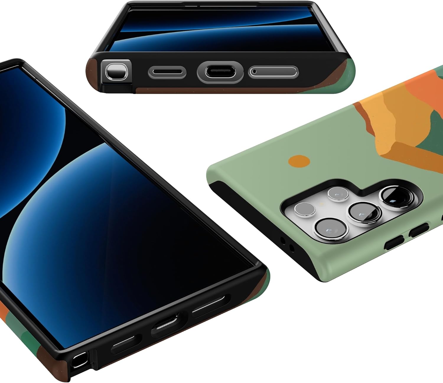 Casely Galaxy S24 Ultra Case | Endless Peaks | Colorblock Mountain | Essential Slim Dual-Layer Protective Design