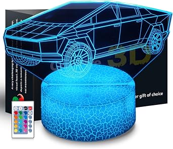 3D Cybertruck Car Night Light Gifts for Kids