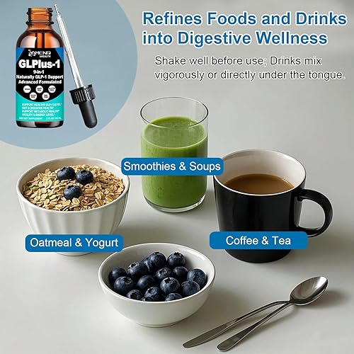 Miniatura 7 de Suplemento de berberina en gotas líquidas, berberina con té verde canela de Ceilán, Eriocitrina, curcumina y aloe vera para metabolismo digestión y