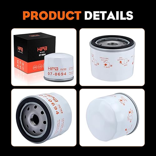 Miniatura 9 de Hipa 12-050-01-S Filtro de aceite Reemplazar el filtro de aceite Kohler 12 050 01-S1 1205001 KH-12-050-01-S 1205001S1 Fit Kohler 7000 Series Cub