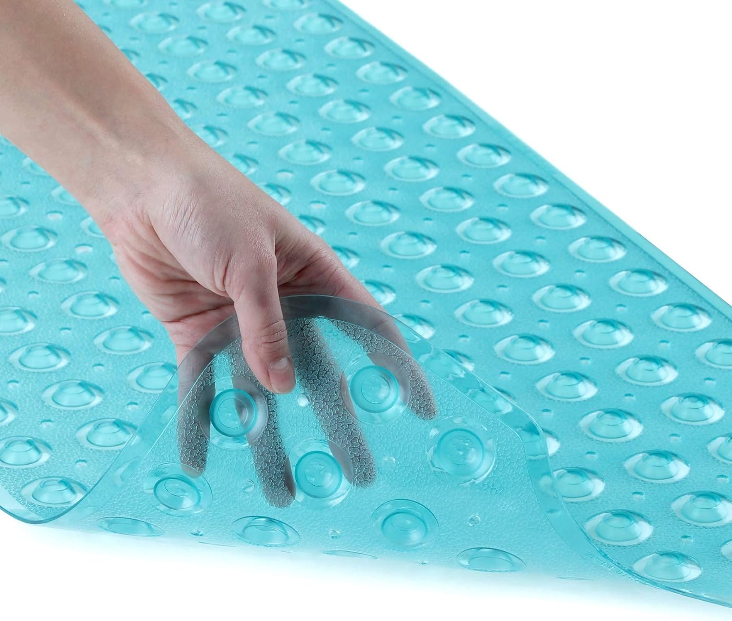 SlipX Solutions Extra Long Bath Tub & Shower Mat 39x16, Wet Floor Non-Slip for Elderly & Kids Bathroom, Longer Than Standard Bathtub Mats, 200 Suction Cups, Drain Holes, Machine Washable, Green : Home & Kitchen