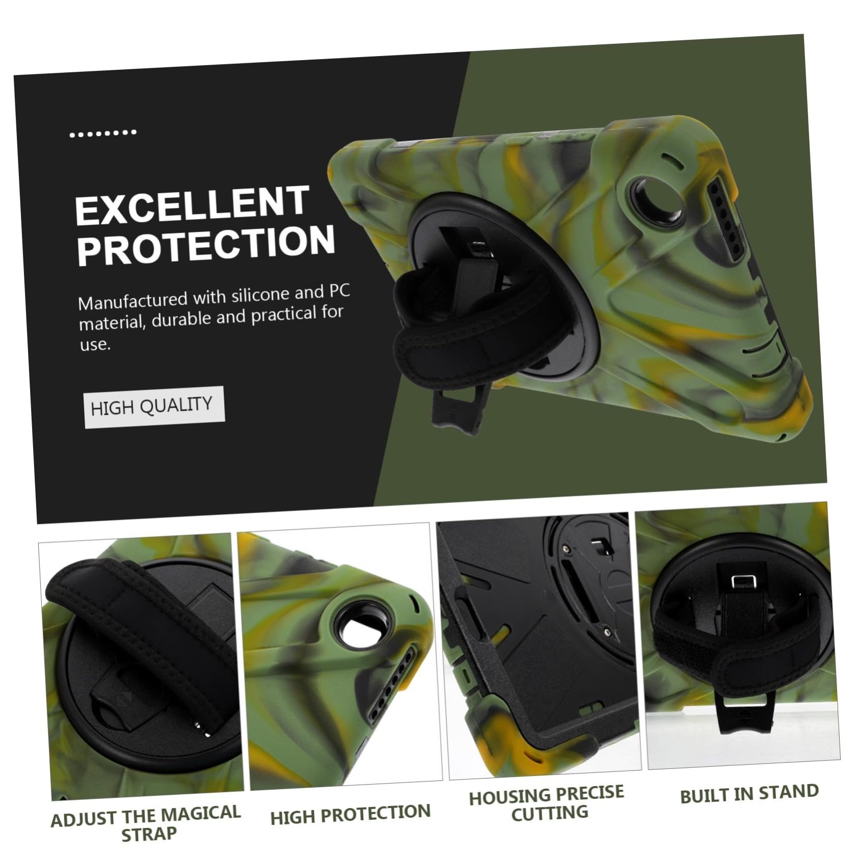 custodia protettiva copertura della tavoletta custodia protettiva per tablet cinghie custodia in silicone per tablet custodia per alla moda staffa tracolla ruotare PC