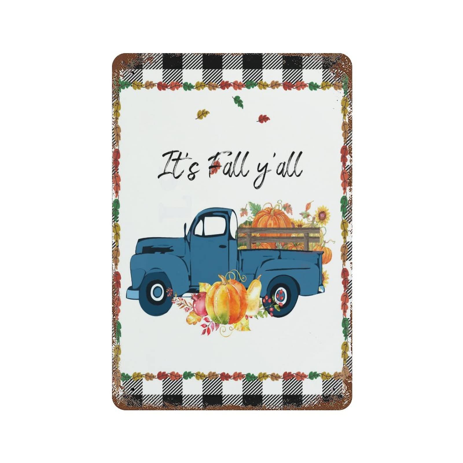 Panneau It's Fall Y'all Pumpkins : cadeau de pendaison de crémaillère pour propriétaire
