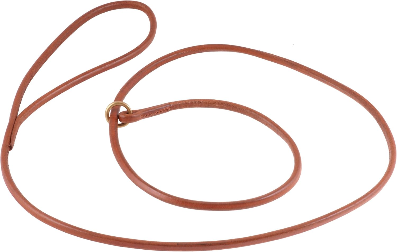 Alvalley Slip Dog Leash,Handmade Round Leather Dog Leash,Easy to Handle,Perfect for Small, Medium, Large and Extra Large Dogs, 6ft Long, 5mm Thickness)