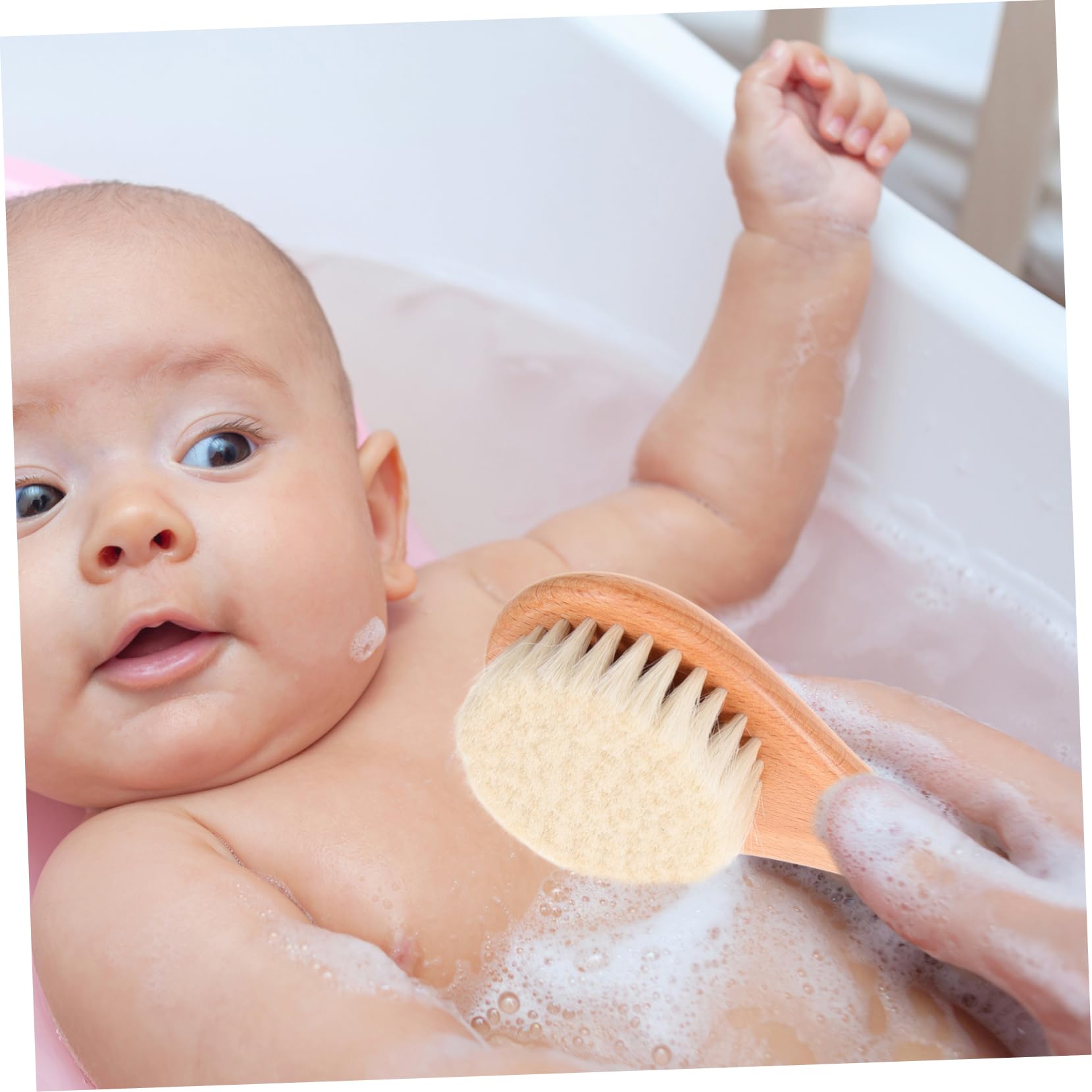 VICASKY Baby Hair Brush Set Wool Brush and Comb Newborn for Infants Care Supplies