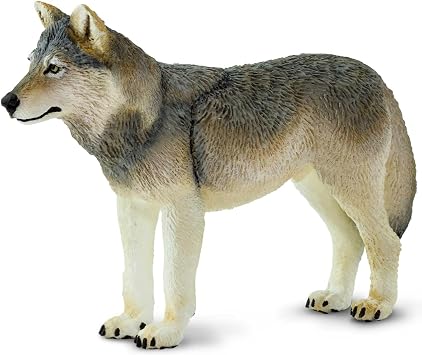 Safari Ltd. Gray Wolf Toy - 4 Inch Realistic Sea Life Figure for Kids