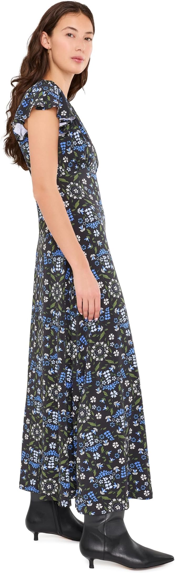 Женское платье CeCe Surplice Empire Waist Maxi, цвет: Чёрный — фото 2