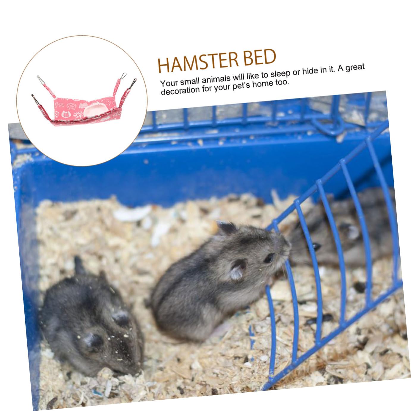 HANABASS 5piezas Cama Colgante para Hámster y Cobayas Hamaca Cálida y Cómoda Accesorio para Mascotas para Chinchillas y Pequeños Roedores Diseño De Gato Suerte