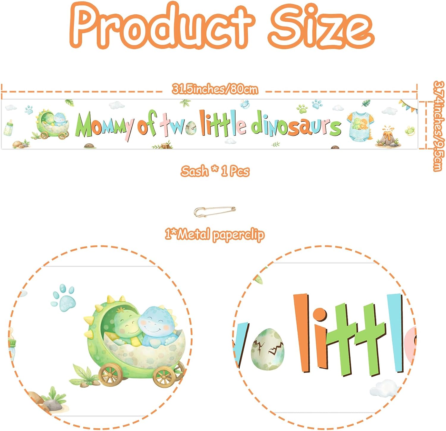 YO PERREO SOLA Dinosaur Twin Mama Sash, Mommy of Two Little Dinosaurs Sash, Gifts for Mom-to-Be, Baby Shower Decor, Gender Reveal Decorations, Pregnancy Announcement Party Supplies