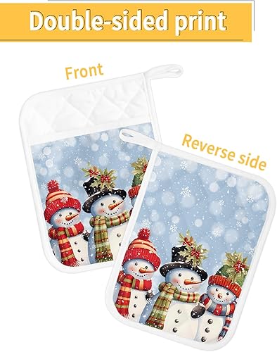 Miniatura 23 de Juego de 5 agarraderas de tela de toalla para cocina, antideslizantes y aislantes de calor, con bolsillo, guantes gruesos para horno, posavasos