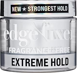 KISS COLORS & CARE Extreme Hold Edge Fixer Hair Gel, 24 Hour Maximum Hold, Ultimate Styling Control, No Flake Formula, For Coarser, Coily Hair, 3.38 oz (100 mL) - Fragrance Free