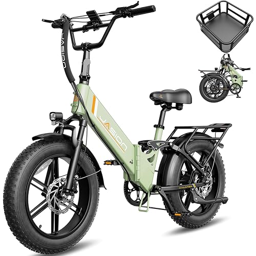 Jasion X Hunter PRO/ST Electric Bike for Adults,1800/1400W Peak 20''Fat Tire Foldable E Bikes,Folding Ebike Up to 80/70 Miles Range 30 MPH,720/624WH Removable Battery,Certified by UL2849