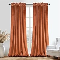 Vista 49 de Roslynwood Cortinas de terciopelo, decoración de hogar, verde azulado, para la sala, opacas y con aislamiento térmico, para comedor, fondo