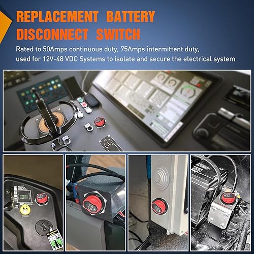 Vista 25 de Nilight - Interruptor de batería 90015A 12-48V resistente al agua, interruptor maestro de corte de energía de batería, aislador de desconexión