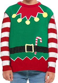 Niños Niños Niñas Navidad Traje de Santa Mr Cool Unicornio Jersey de Punto Top de Manga Larga