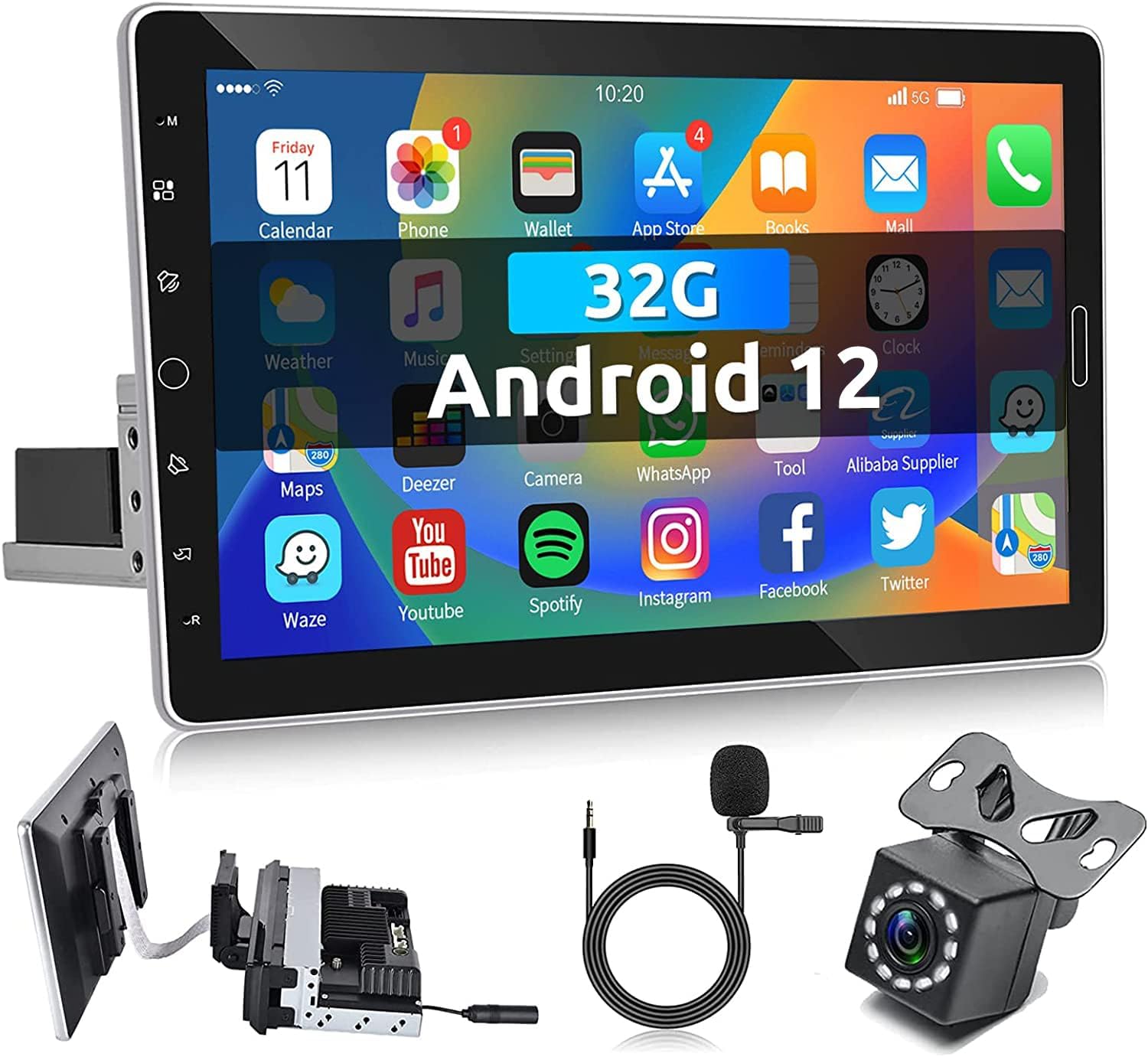 Amazon.com: [Upgrade] Android 12 Single Din Car Stereo 10.1 inch ...