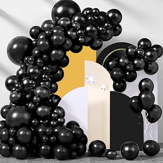 200 Pieces Black Balloons Different Sizes Black Balloons Garland Arch Kit