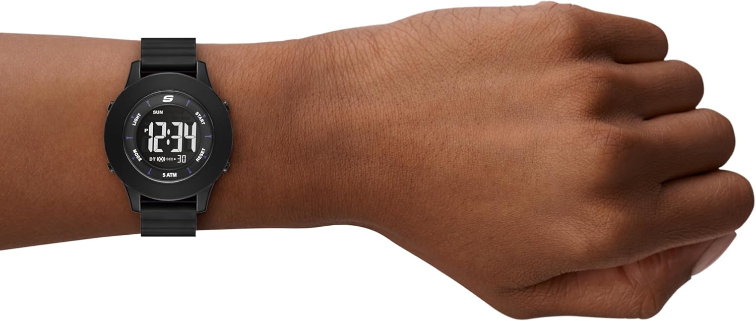 Skechers Rosencrans Silicone Digital Watch for Women - Image 5