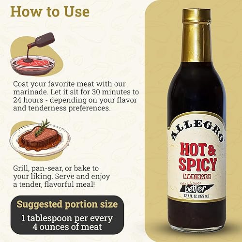 Miniatura 2 de ALLEGRO - The Marinate Everything Marinades - Hot & Spicy 12.7 oz, paquete de 3