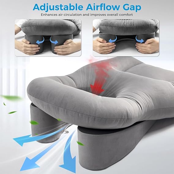 Face Down Pillow Soft Breathable Cushion | Face Sleeping Pillow for Home Bed Couch Recliner Rest Lounging Reclining Sitting