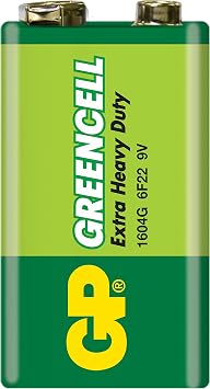 GP Greencell 9V PP3 Zinc Chloride Battery