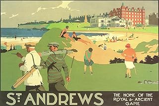 ART.COM Wall Art Print St. Andrews Golf Course, 18" x 12"