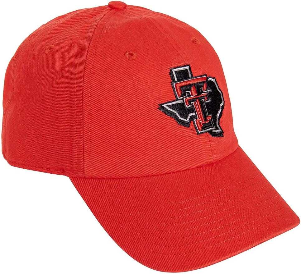 Desert Cactus Texas Tech University Baseball Hat TTU Red Raiders Brimmed Embroidered Cap Adjustable Cloth Strap Adult Type B