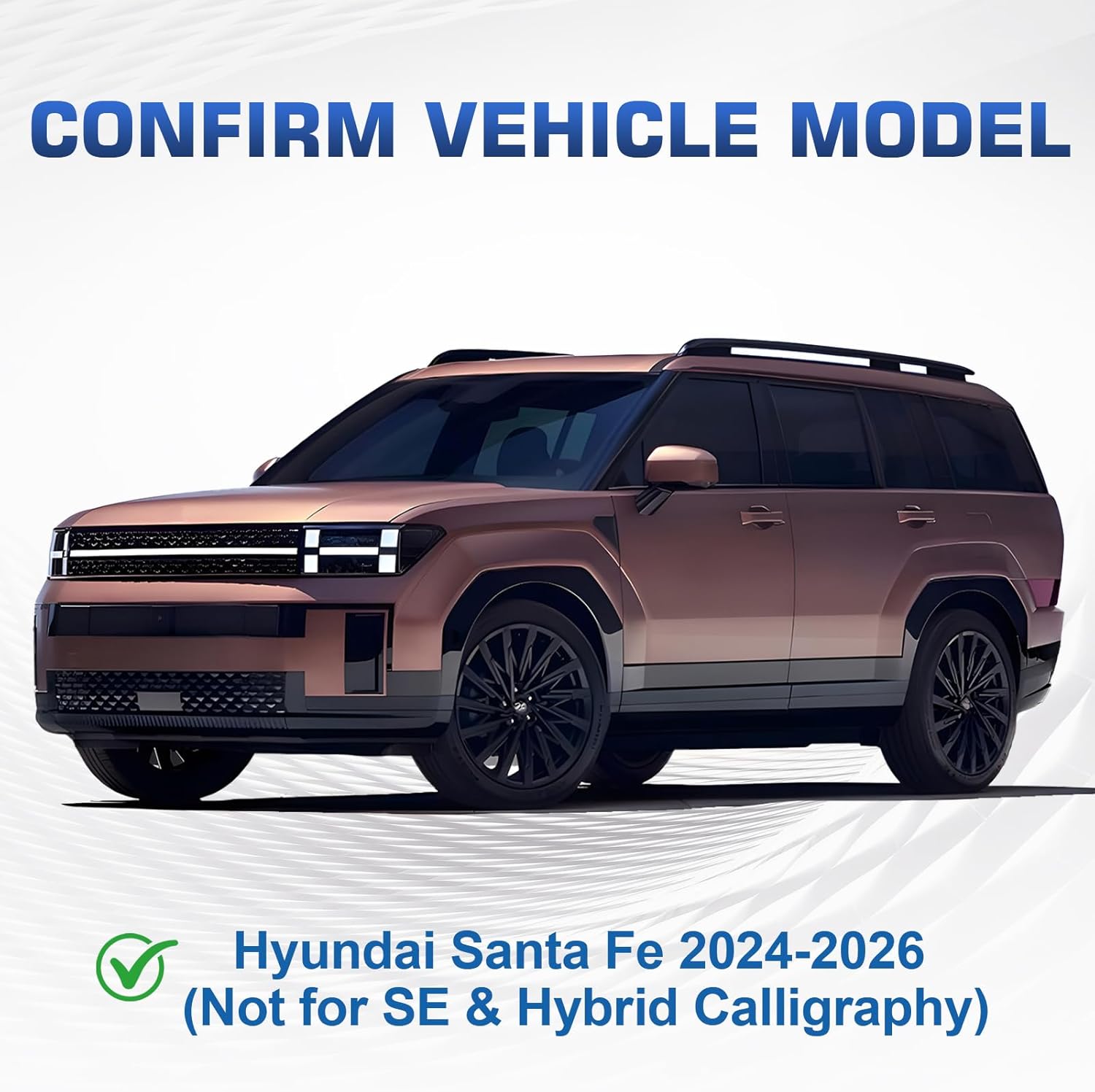 Roof Rack Cross Bars Compatible with Hyundai Santa Fe 2024-2026, 300LBS Heavy Duty Adjustable Aluminum Cargo Bar for Rooftop Carrier, Cross Bars for Luggage, Kayak, Canoe, Bike, Snowboard
