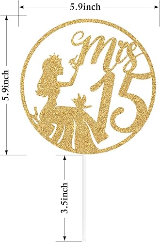 Miniatura 6 de Spanish Mis 15 - Decoración para tartas Mis Quince Años, Mis Membrillo, Decoración para tarta de cumpleaños 15, Hello 15, decoración de fiesta de