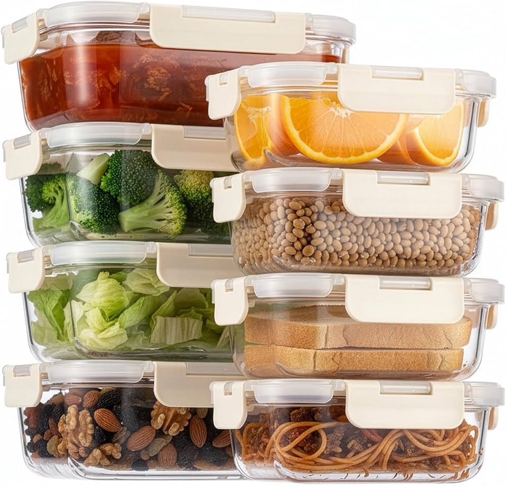 Amazon｜S SALIENT 耐熱 ガラス保存容器 密閉タッパー 電子レンジ