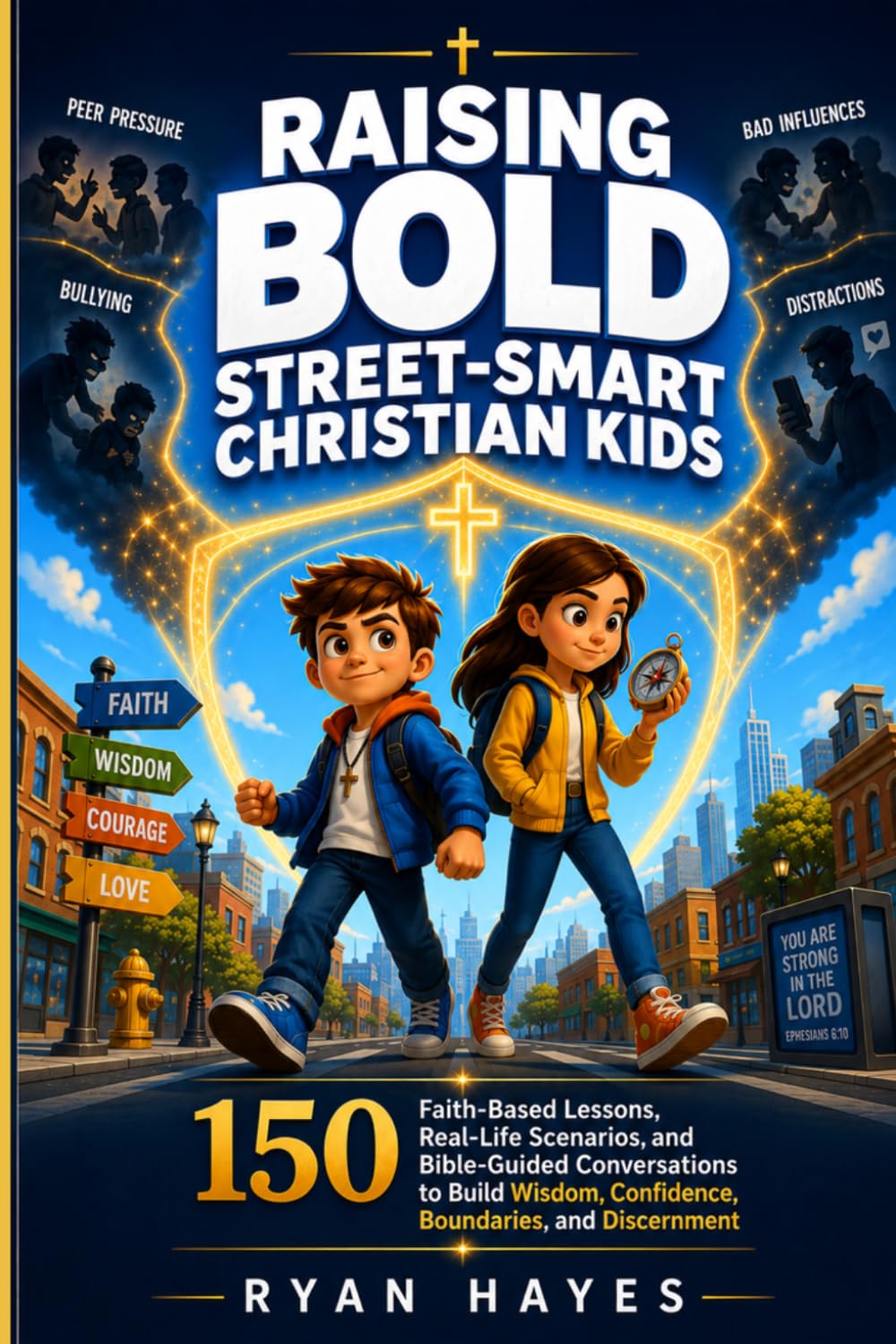 RAISING BOLD STREET-SMART CHRISTIAN KIDS: 150 Faith-Based Lessons, Real-Life Scenarios, and Bible-Guided Conversations to Build Wisdom, Confidence, Boundaries, and Discernment
