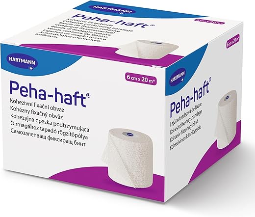 Hartmann 4049500750042 Vendaje cohesivo Peha-Haft, sin látex, 6 cm x 20 m