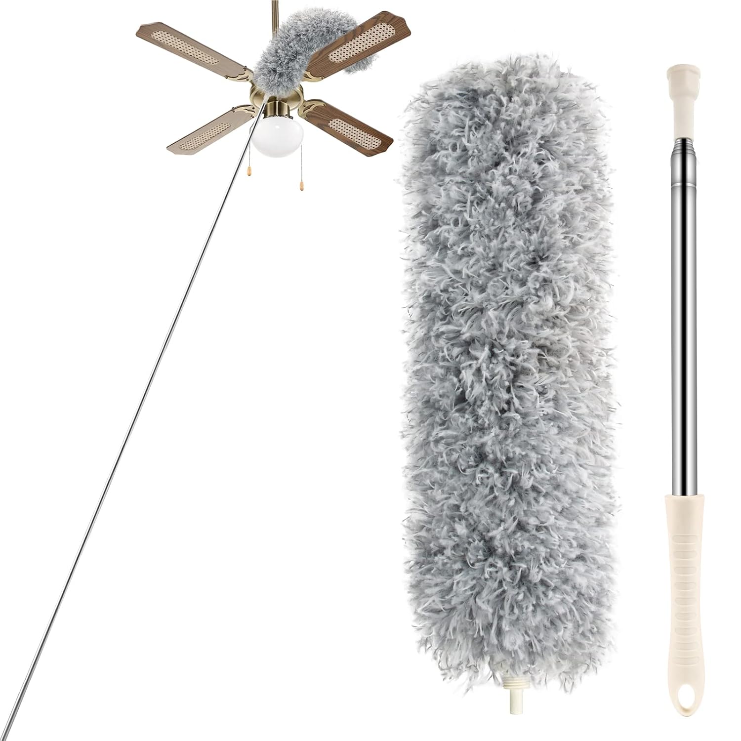 BLUEELF Microfiber Duster Microfiber Duster with Extension Pole ...