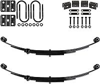 Vista 2 de The Trailer Parts Outlet - Kit de suspensión de resorte de doble ojal de 3 hojas para remolque y suspensión de eje único para tubo de 1 3/4" - ejes