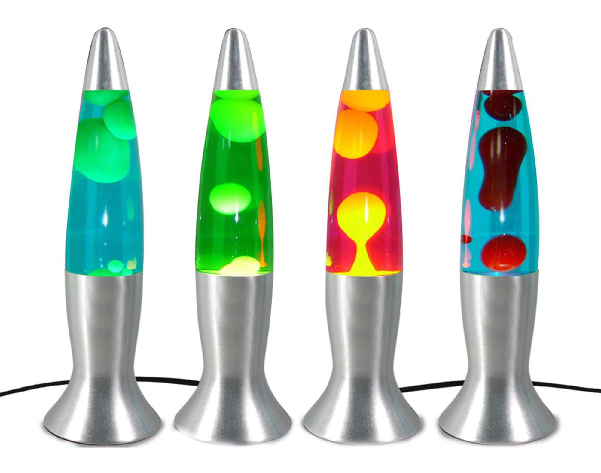 G&S Lampe à Lave, Modèle Ogive Bleu et Rouge, H 40 cm