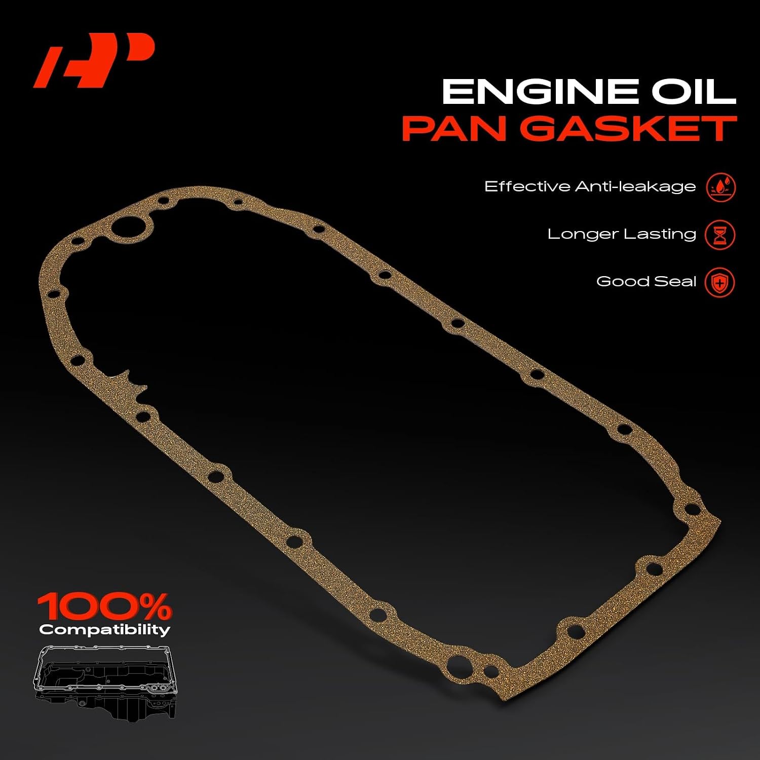 A-Premium 2.0L 2.3L Engine Oil Pan Gasket Set, Compatible with Saab 9-3 1999-2002, 9-5 1999-2009, 900 1995-1998