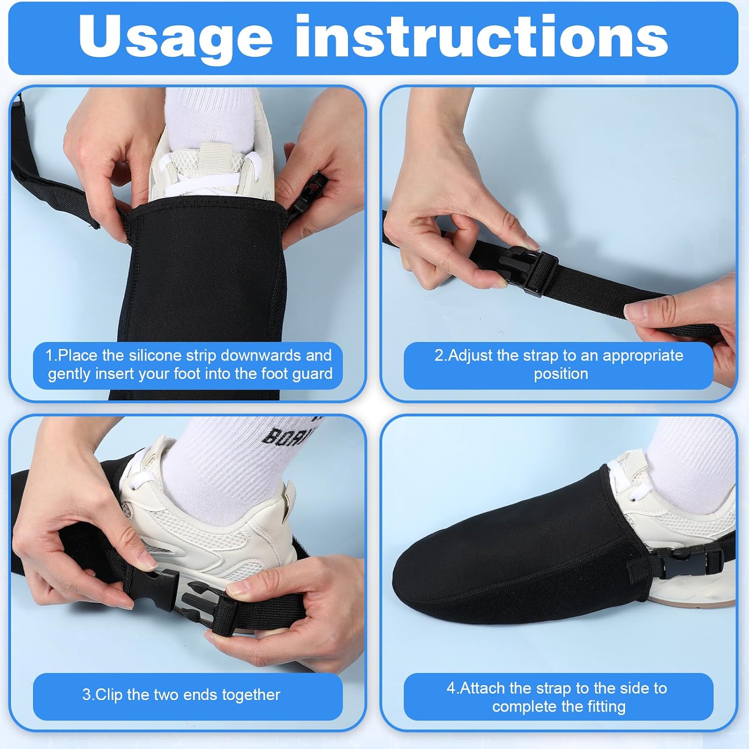 Cast Toe Cover,8.5 X 3.5In Non-Slip Adjustable Cast Sock Cover for Foot,Soft Warm Foots Casts Sock for Women Men, for Leg Casts Covers Foots and Ankle, Black